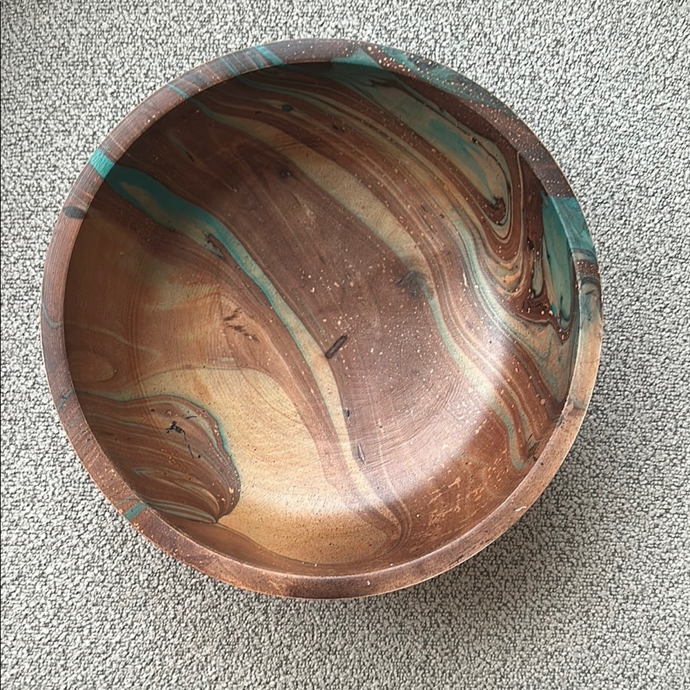 Vintage Rustic Wabi Sabi Kintsugi Inspired Wooden Bowl